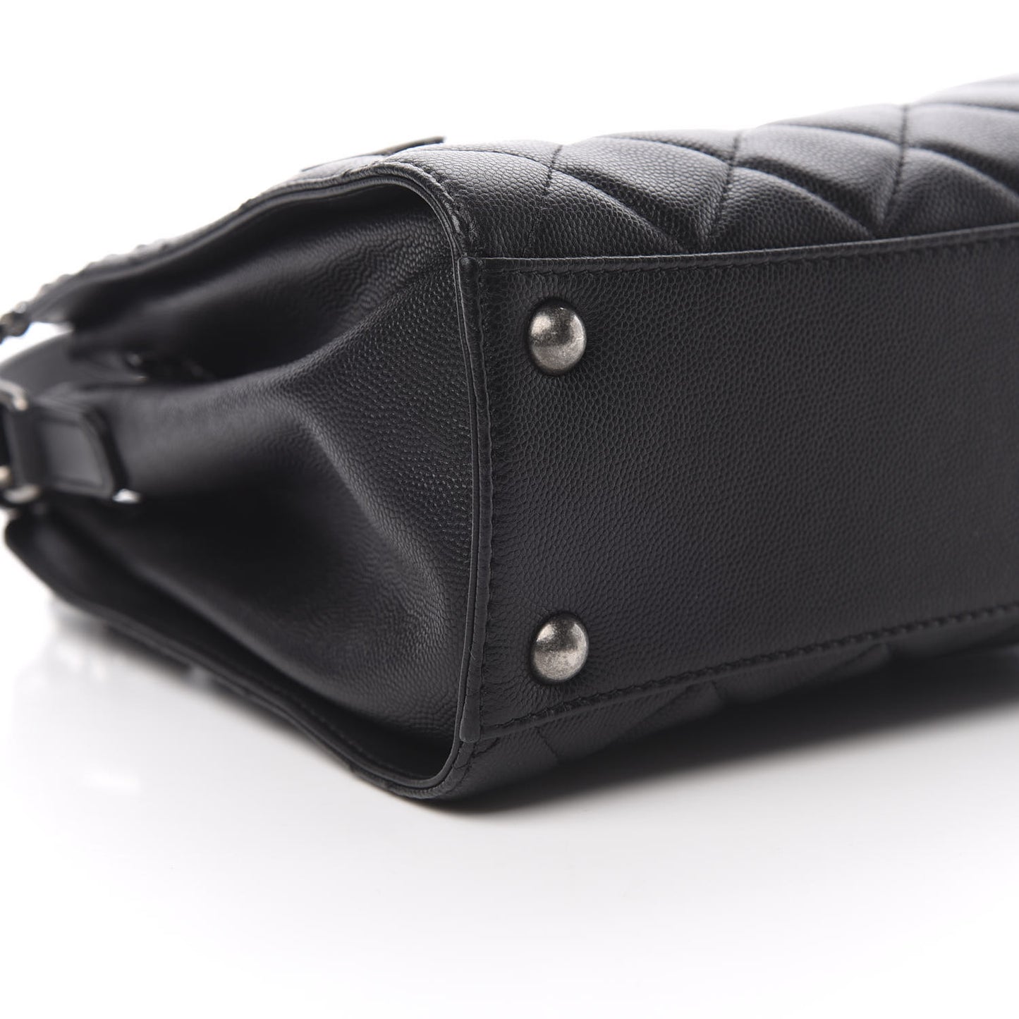 Caviar Quilted Small CC Bucket Bag Black