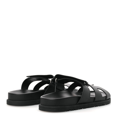 Hermes Calfskin Womens Chypre Sandals 36 Black 5 of 9