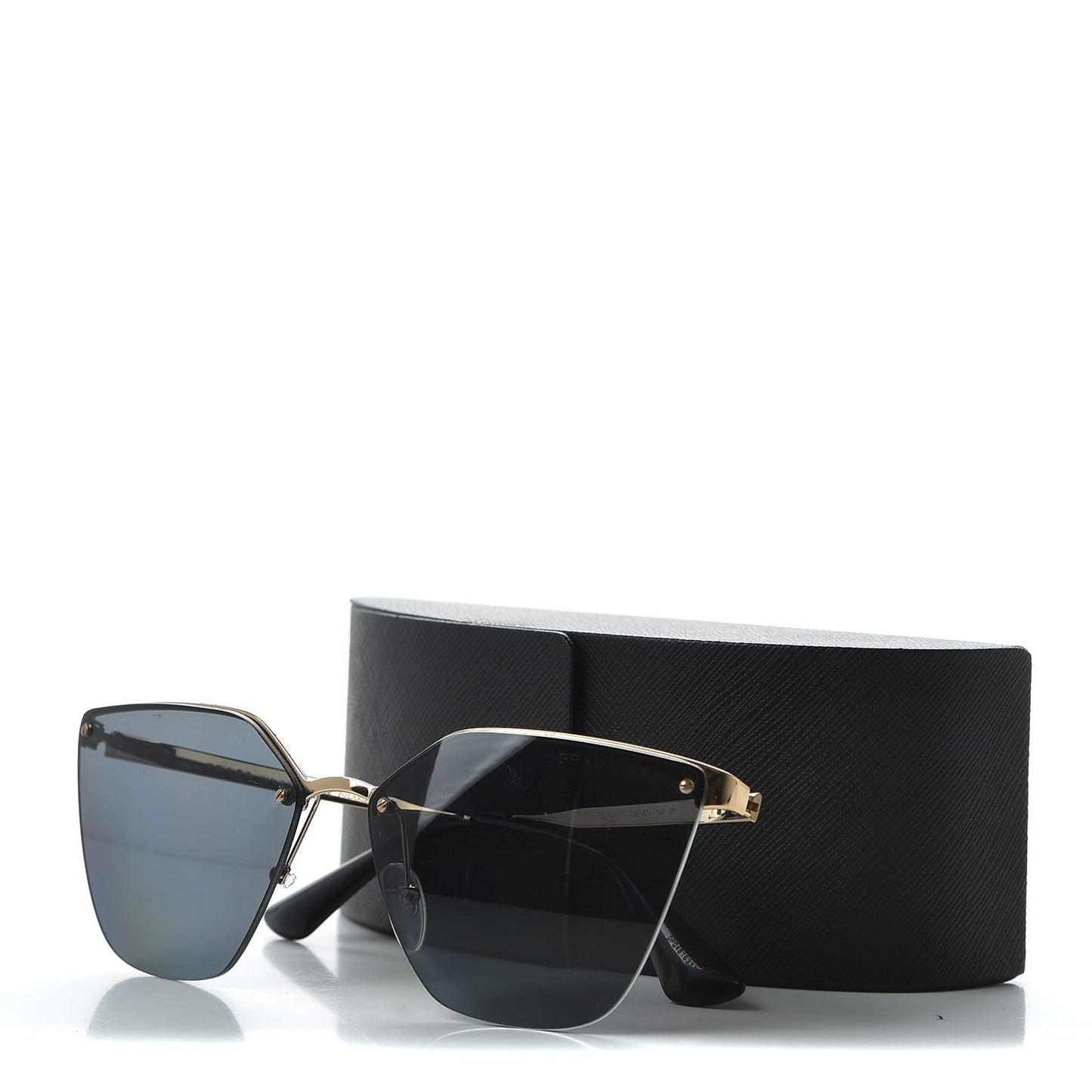 Metal Polarized Cat Eye Sunglasses SPR 68T Black