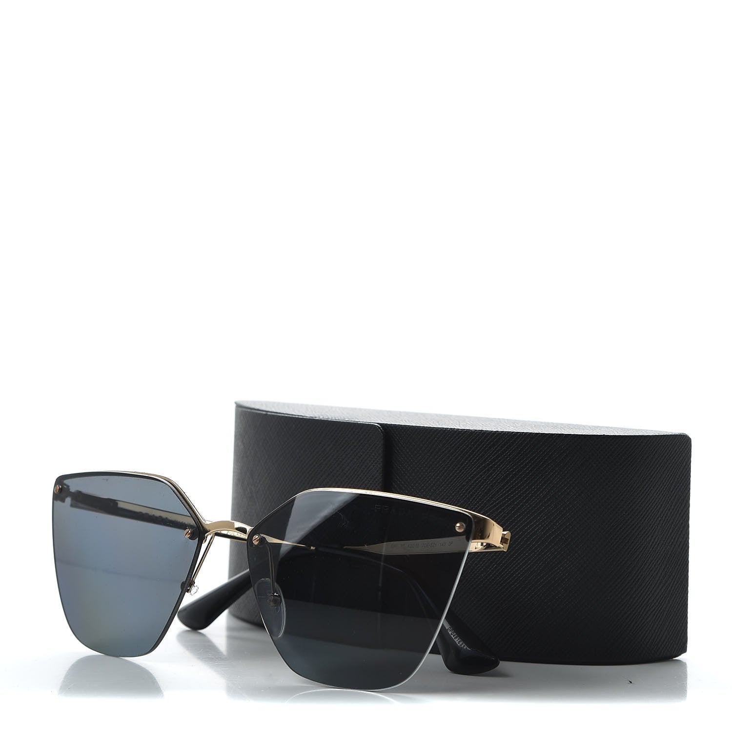 Prada Metal Polarized Cat Eye Sunglasses SPR 68T Black 8 of 9