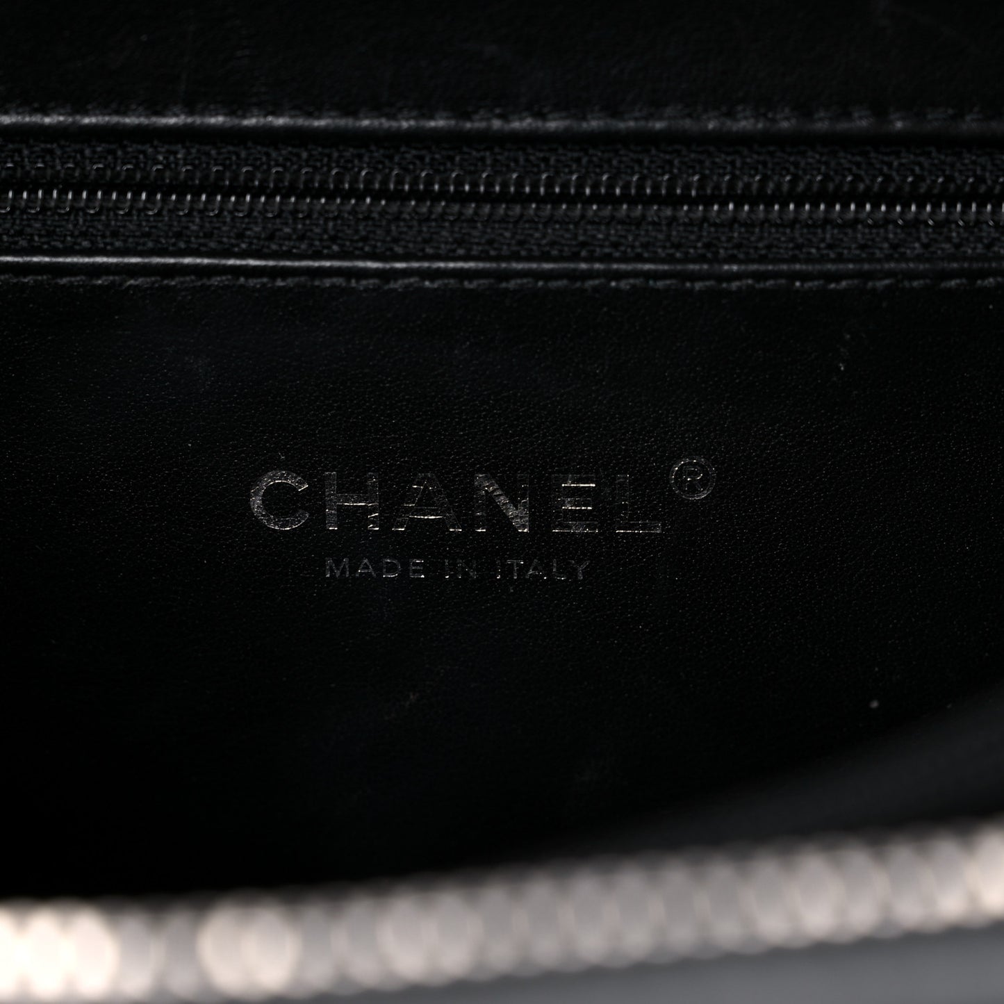 Lambskin Quilted Medium CC Filigree Vanity Case Black