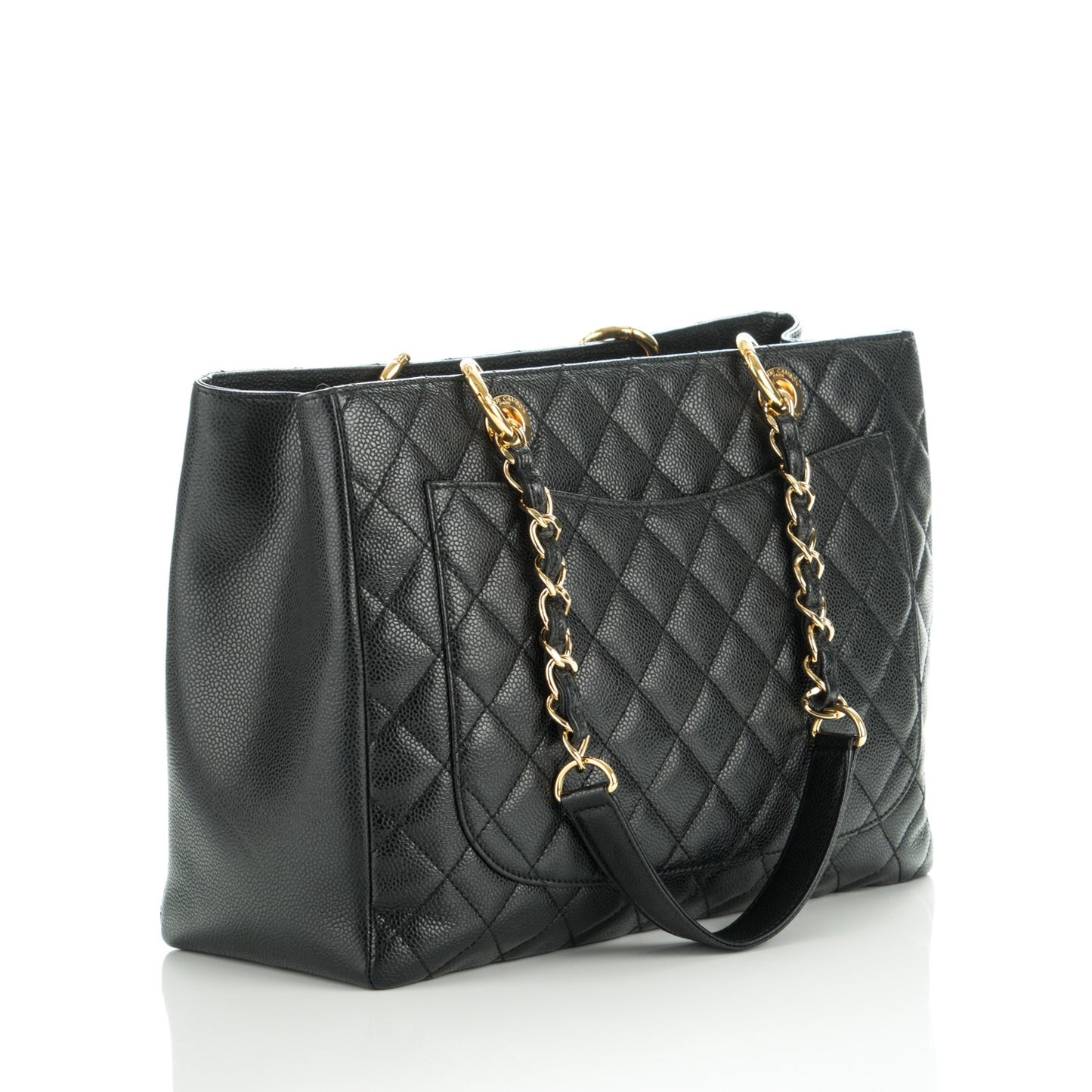 Caviar Quilted Grand Shopping Tote GST Black