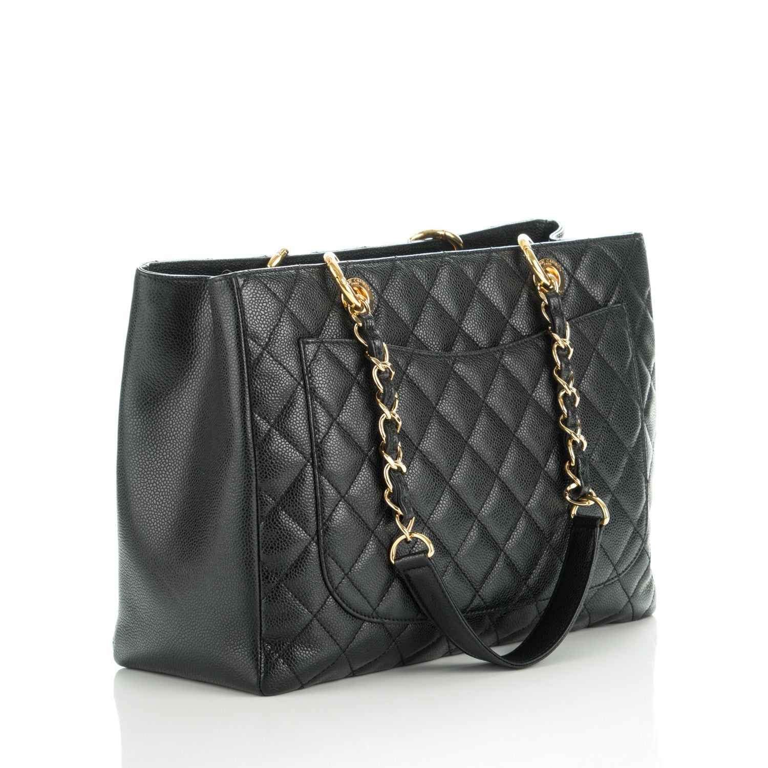 Chanel Caviar Quilted Grand Shopping Tote GST Black 3 of 7