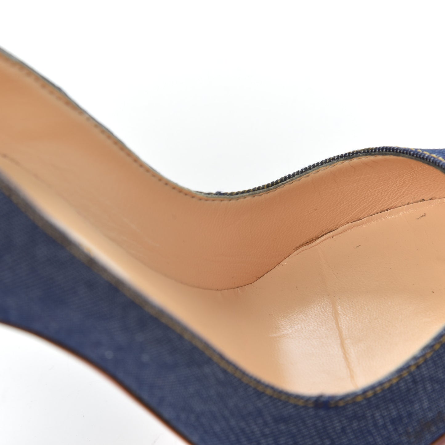 Denim Jazz Calf So Kate 120 Pumps 37.5 Blue White