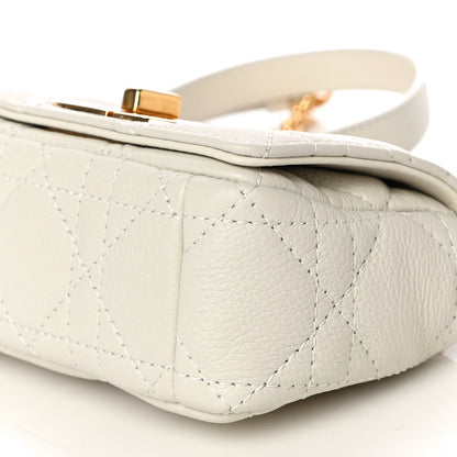 Christian Dior Supple Calfskin Cannage Micro Caro Bag Latte 9 of 10
