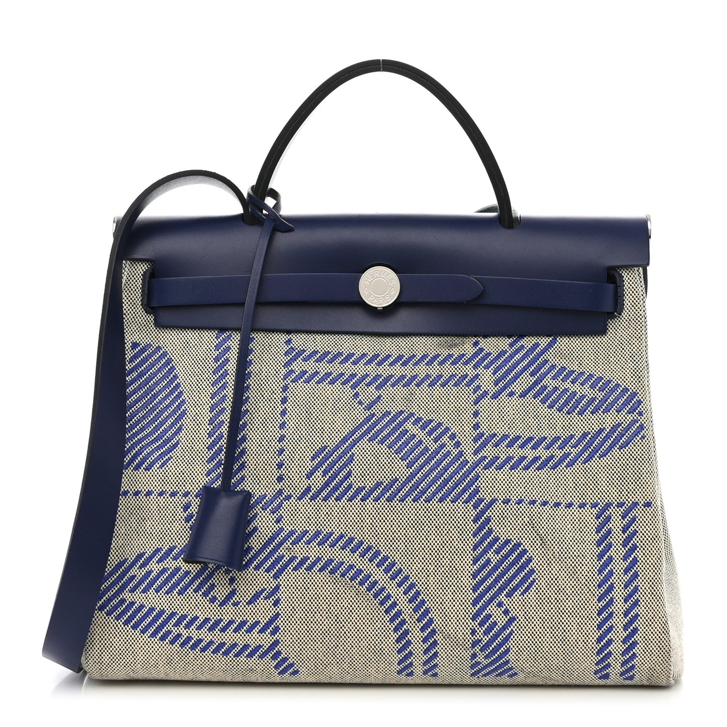 Vache Hunter Toile H Brides de Gala Herbag Zip Retourne 31 PM Bleu De France Ecru Black