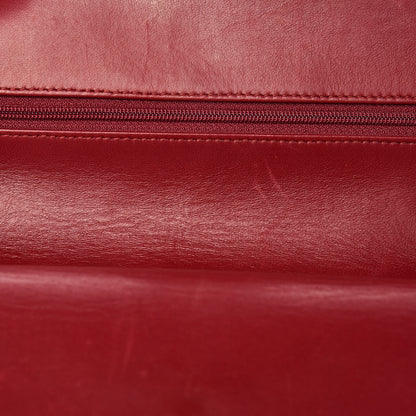 Chanel Patent Calfskin Quilted Medium Double Flap Dark Red 13 of 13