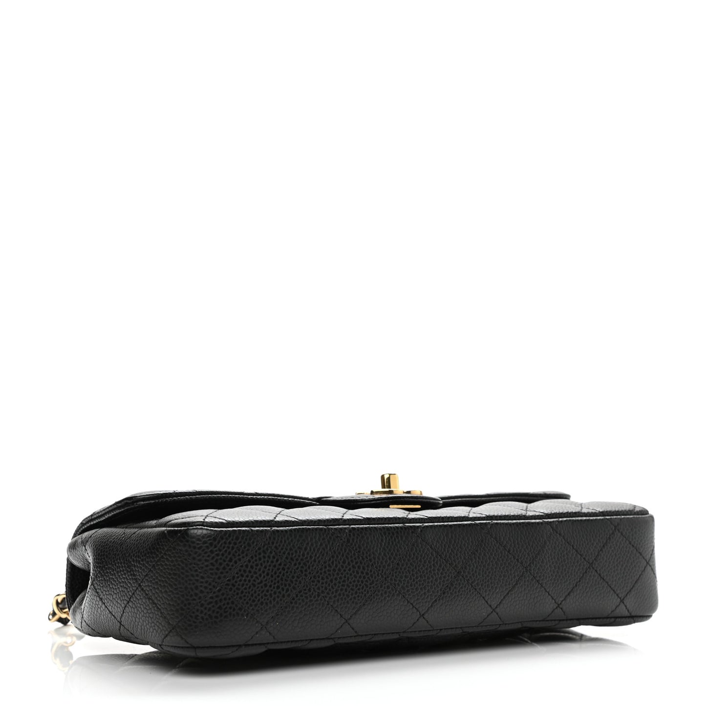 Caviar Quilted East West Flap Black