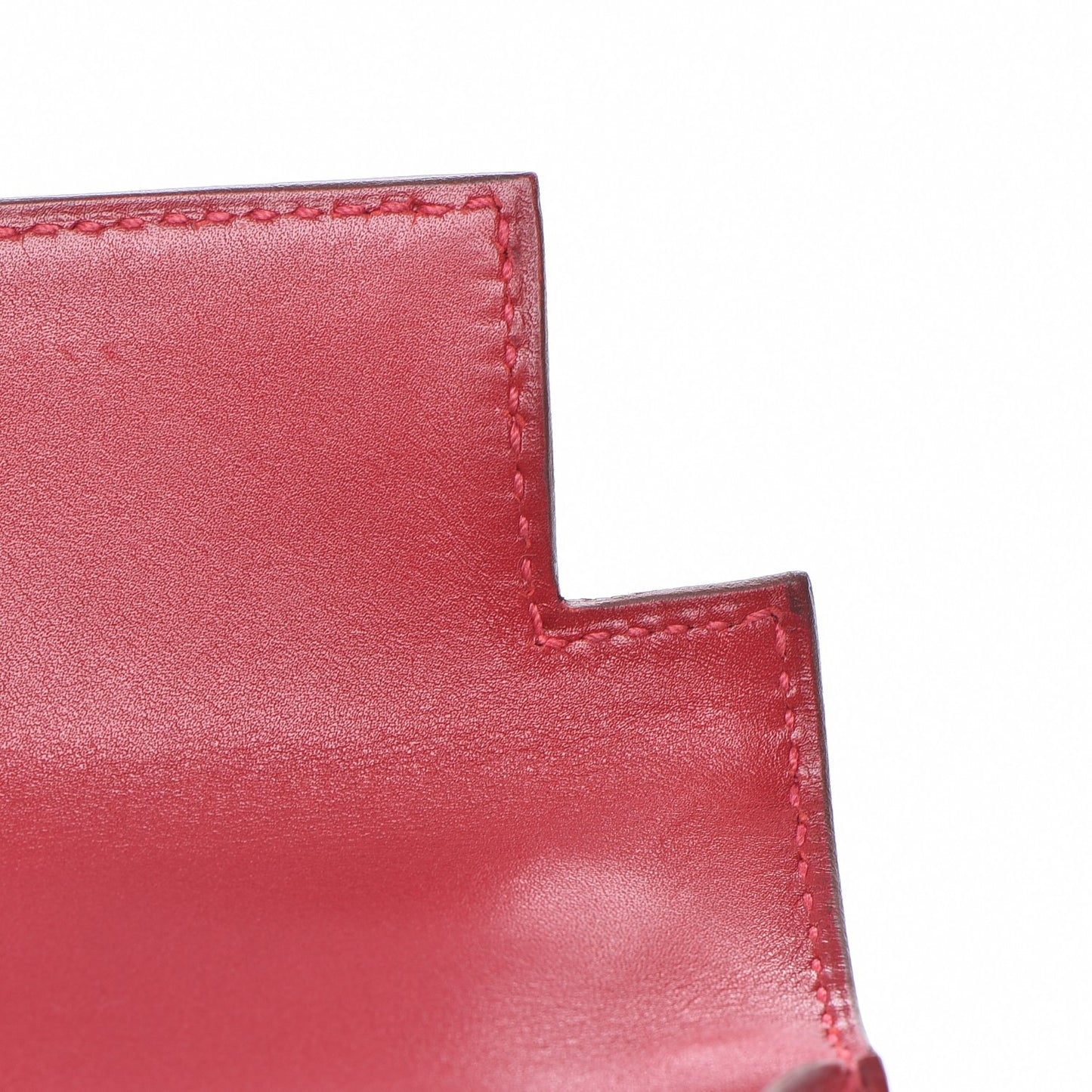 Tadelakt Kelly Cut Clutch Rouge Vif