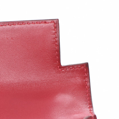 Hermes Tadelakt Kelly Cut Clutch Rouge Vif 9 of 23