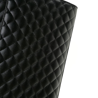 Saint Laurent Grain De Poudre Textured Mixed Matelasse Large Triquilt Monogram Satchel Black 13 of 13