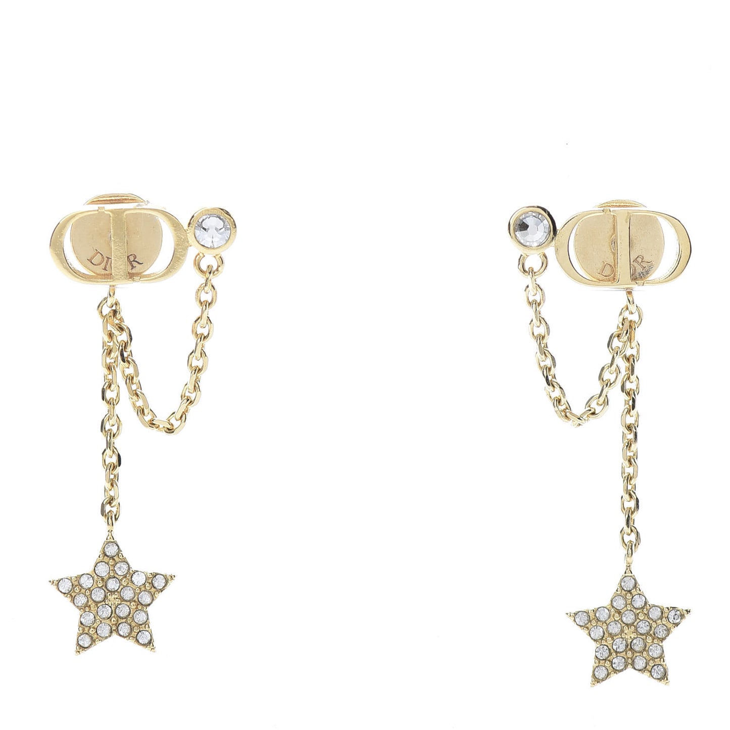 Crystal Star CD J'Adior Dangle Earrings Gold