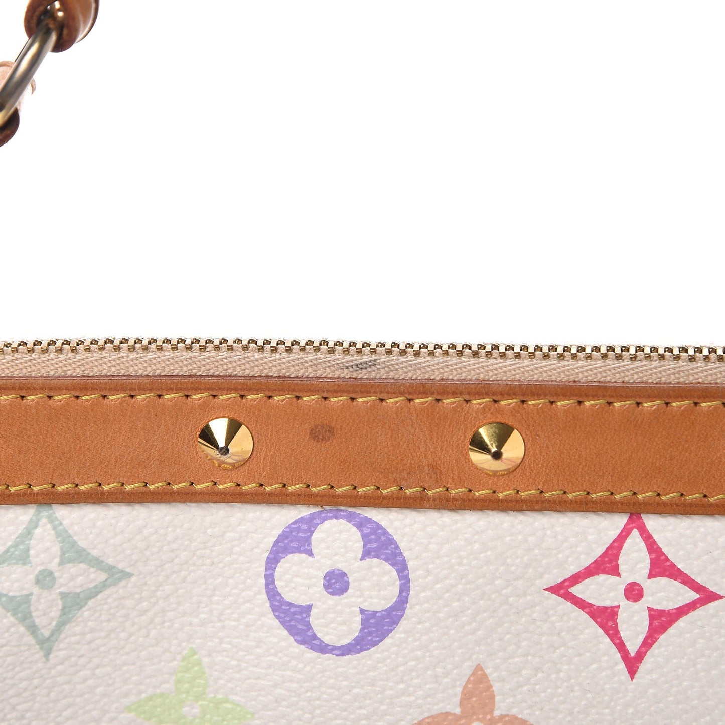 Monogram Multicolor Pochette Accessories White