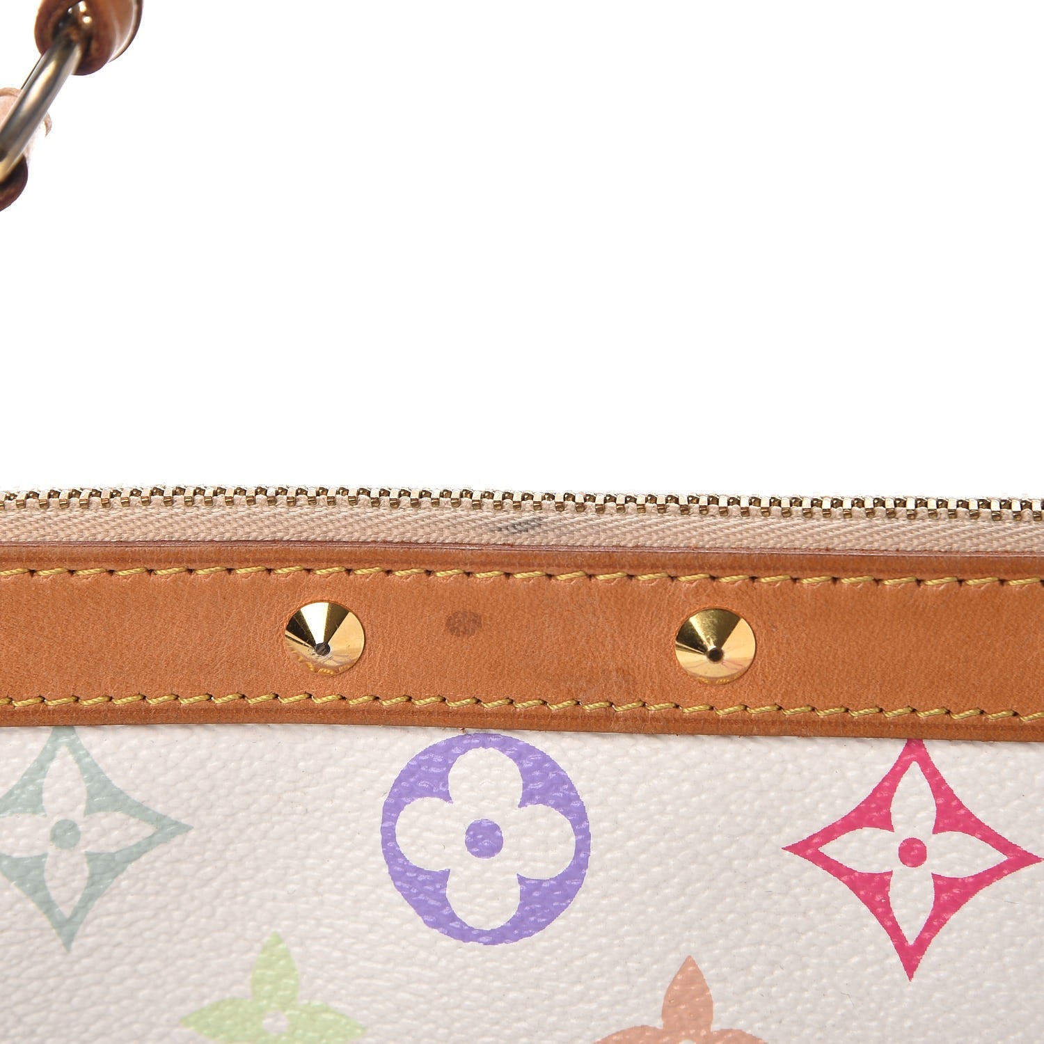 Louis Vuitton Monogram Multicolor Pochette Accessories White 9 of 11