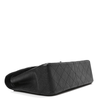 Chanel Crumpled Calfskin Quilted Jumbo Double Flap So Black 4 of 9