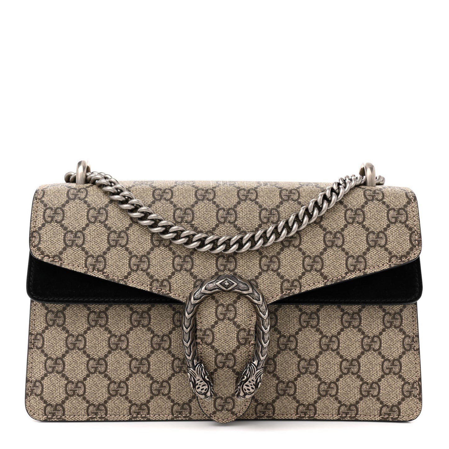 GG Supreme Monogram Small Dionysus Shoulder Bag Black