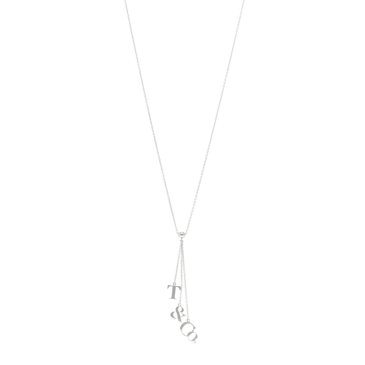 Sterling Silver Letters Lariat Necklace