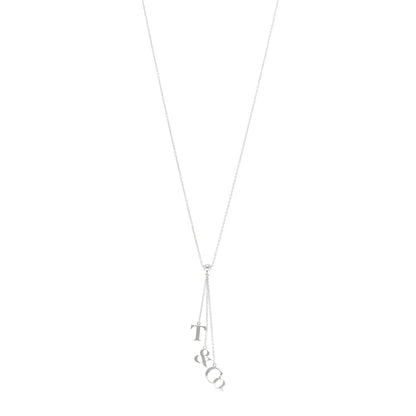 Tiffany Sterling Silver Letters Lariat Necklace 1 of 4