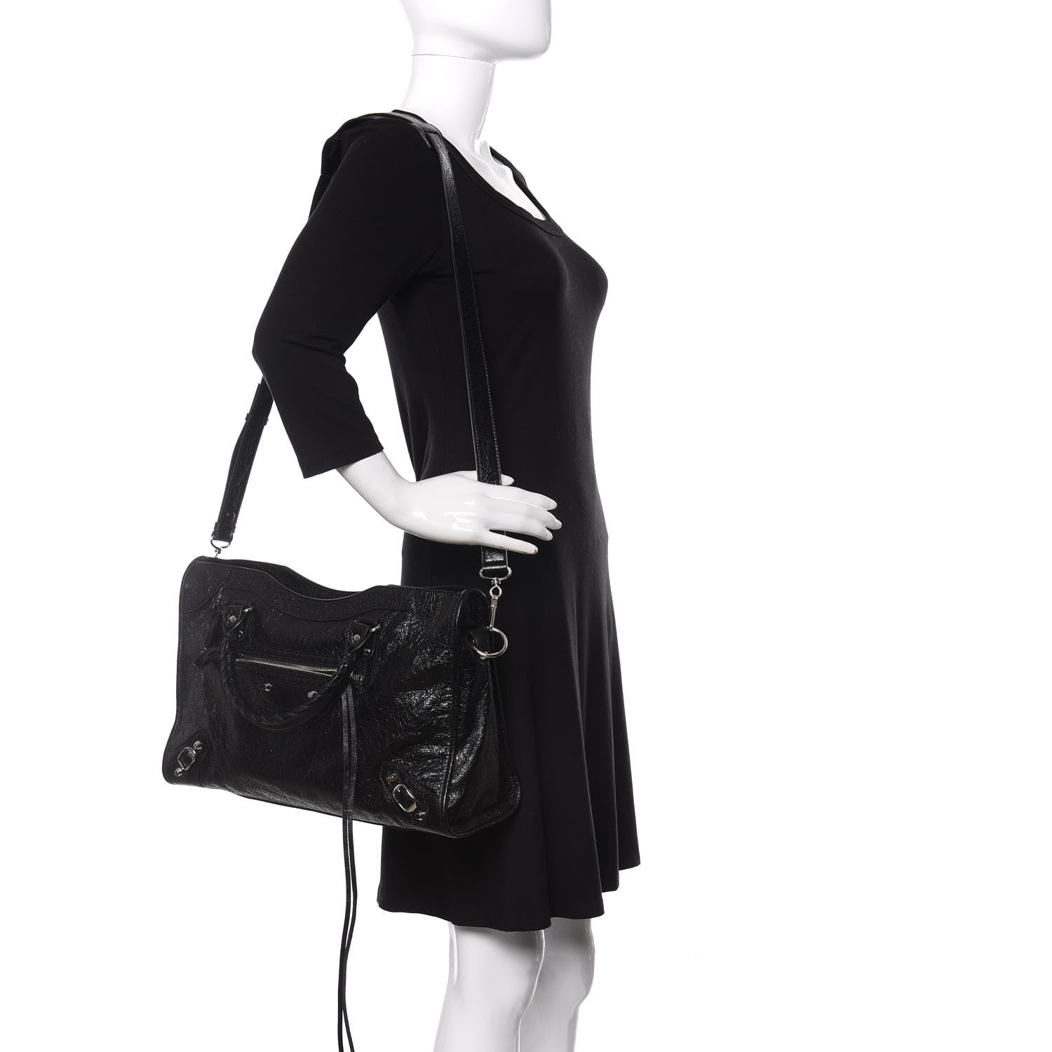 Balenciaga Agneau Classic Silver Hardware City Black 2 of 10