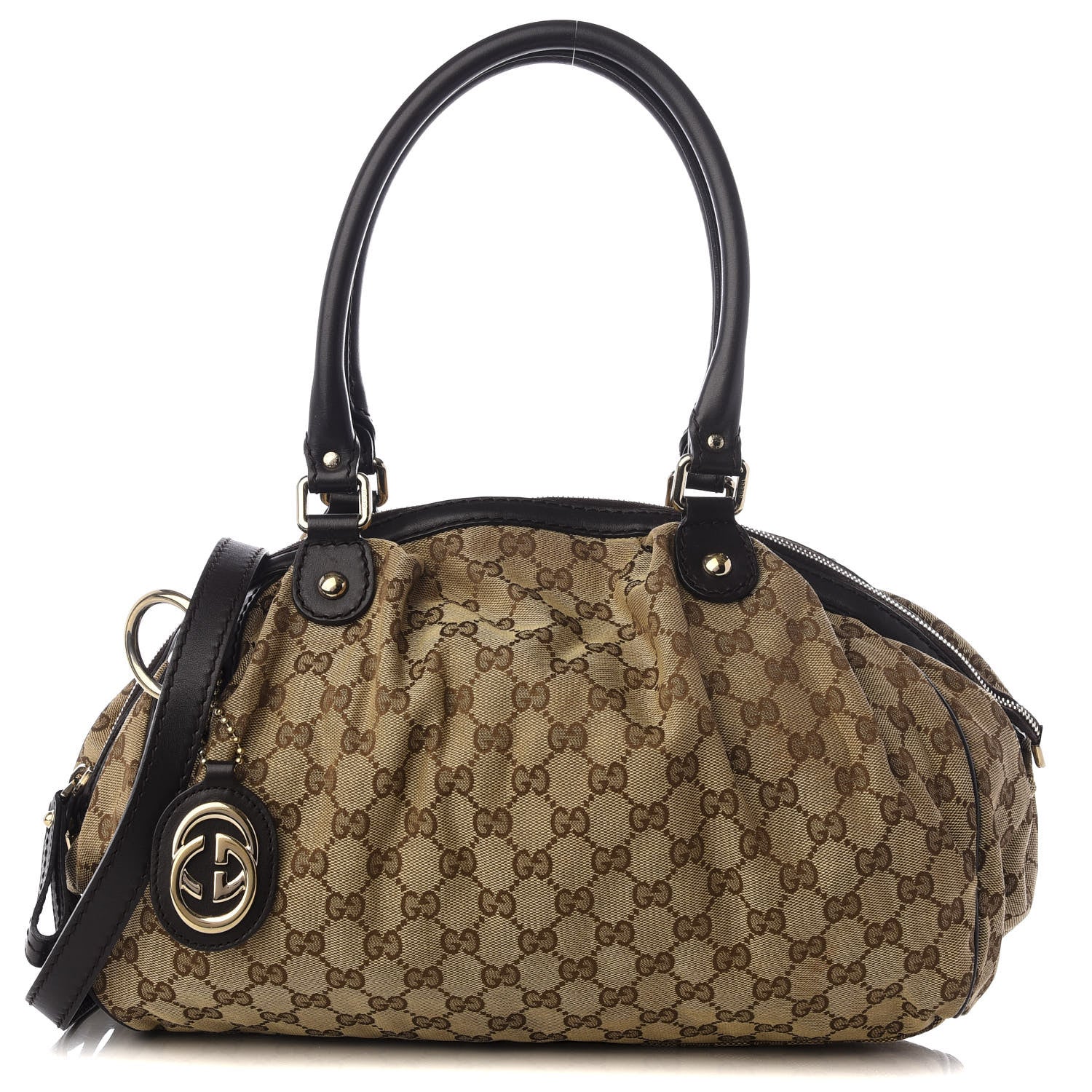 Gucci Monogram Medium Sukey Boston Bag Brown 1 of 8