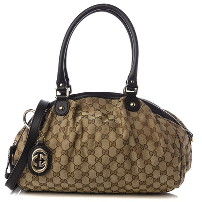 Gucci Monogram Medium Sukey Boston Bag Brown 1 of 8