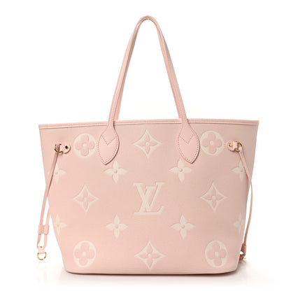 Louis Vuitton Empreinte Monogram Giant Neverfull MM  Pink Quartz Beige 1 of 10