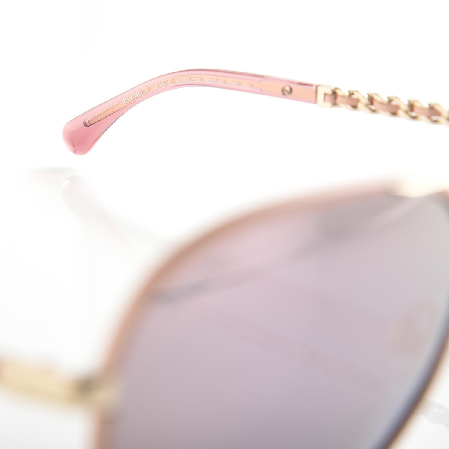 Chanel Pilot Winter Sunglasses 4219-Q Light Pink 5 of 9