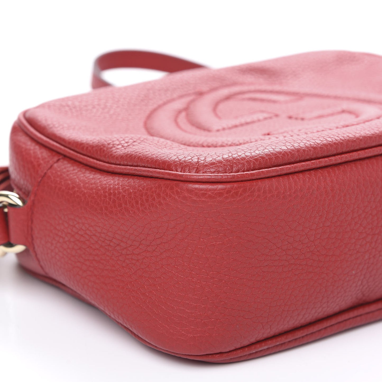 Pebbled Calfskin Small Soho Disco Bag Tabasco Red
