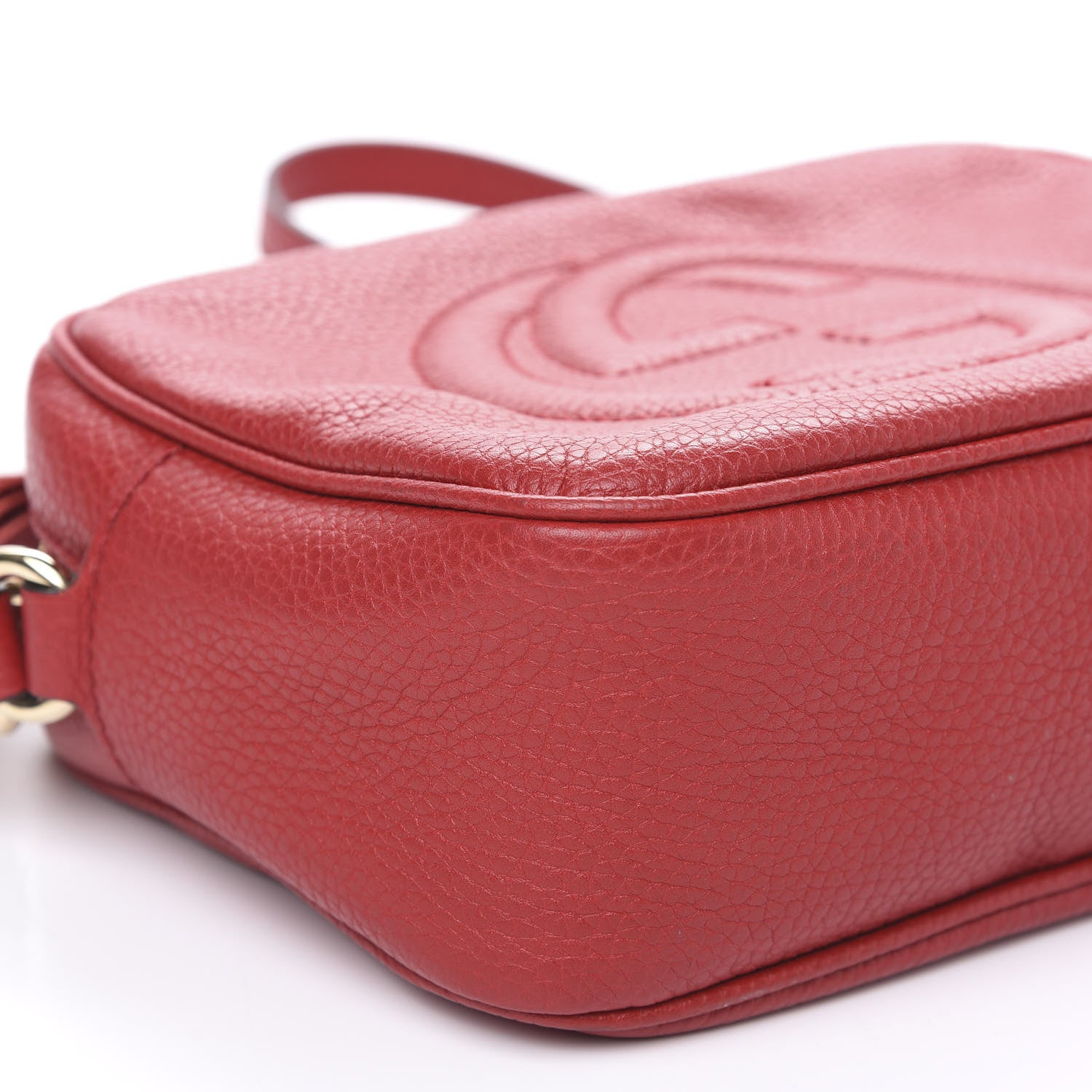 Gucci Pebbled Calfskin Small Soho Disco Bag Tabasco Red 7 of 9