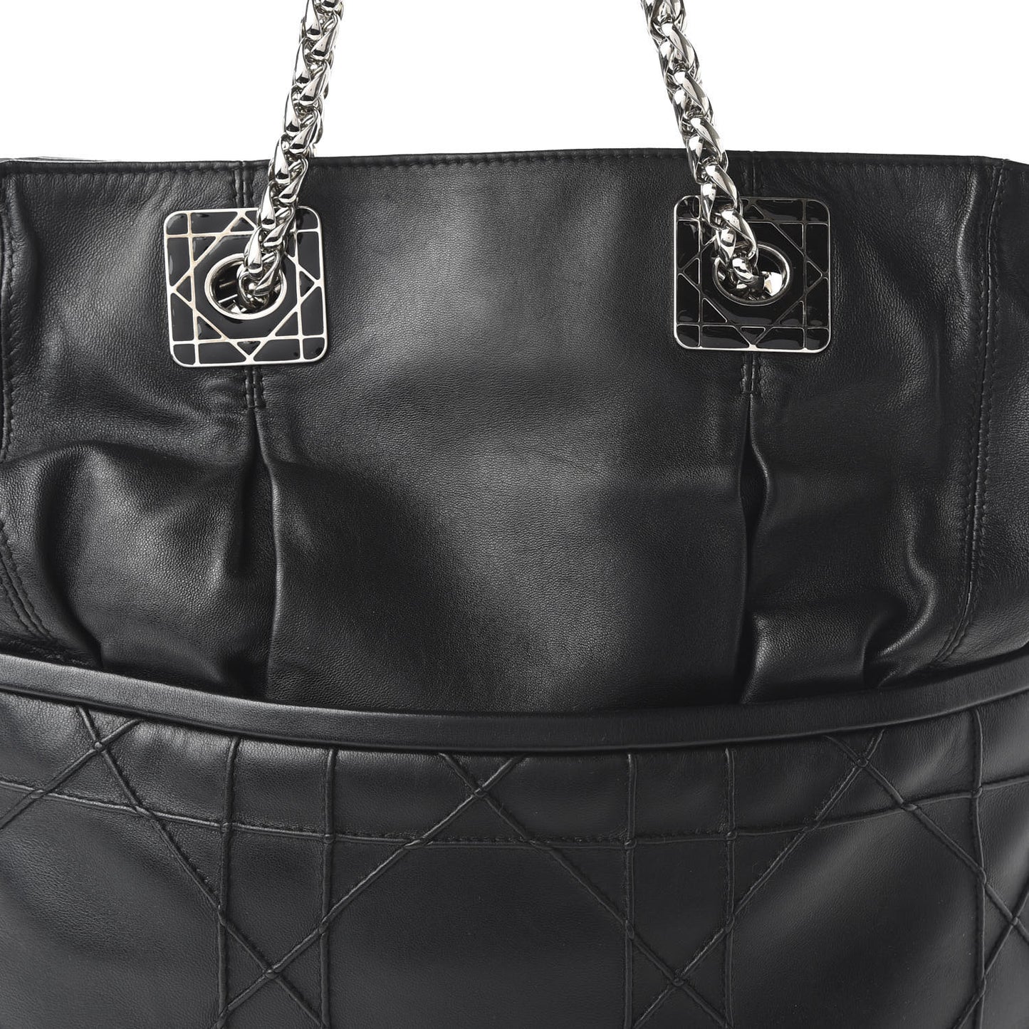 Lambskin Cannage Dior So Dior Tote Black