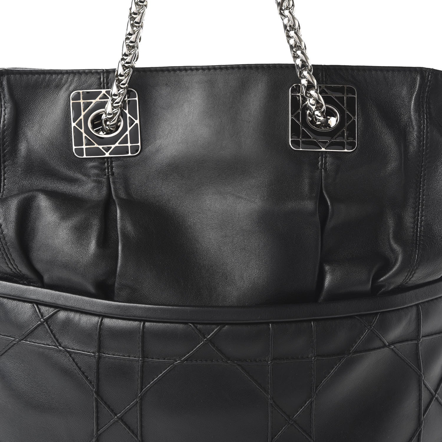 Christian Dior Lambskin Cannage Dior So Dior Tote Black 10 of 10