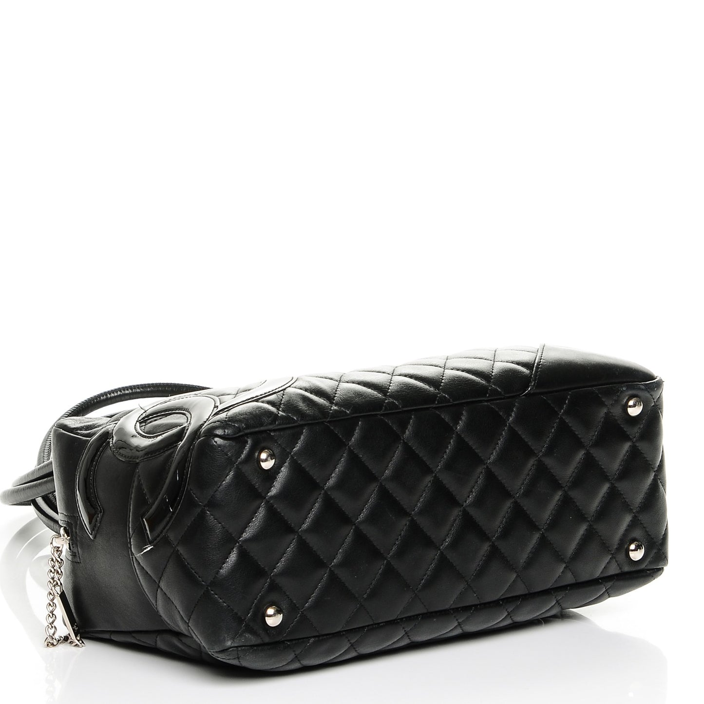 Calfskin Quilted Large Cambon Bowler Black