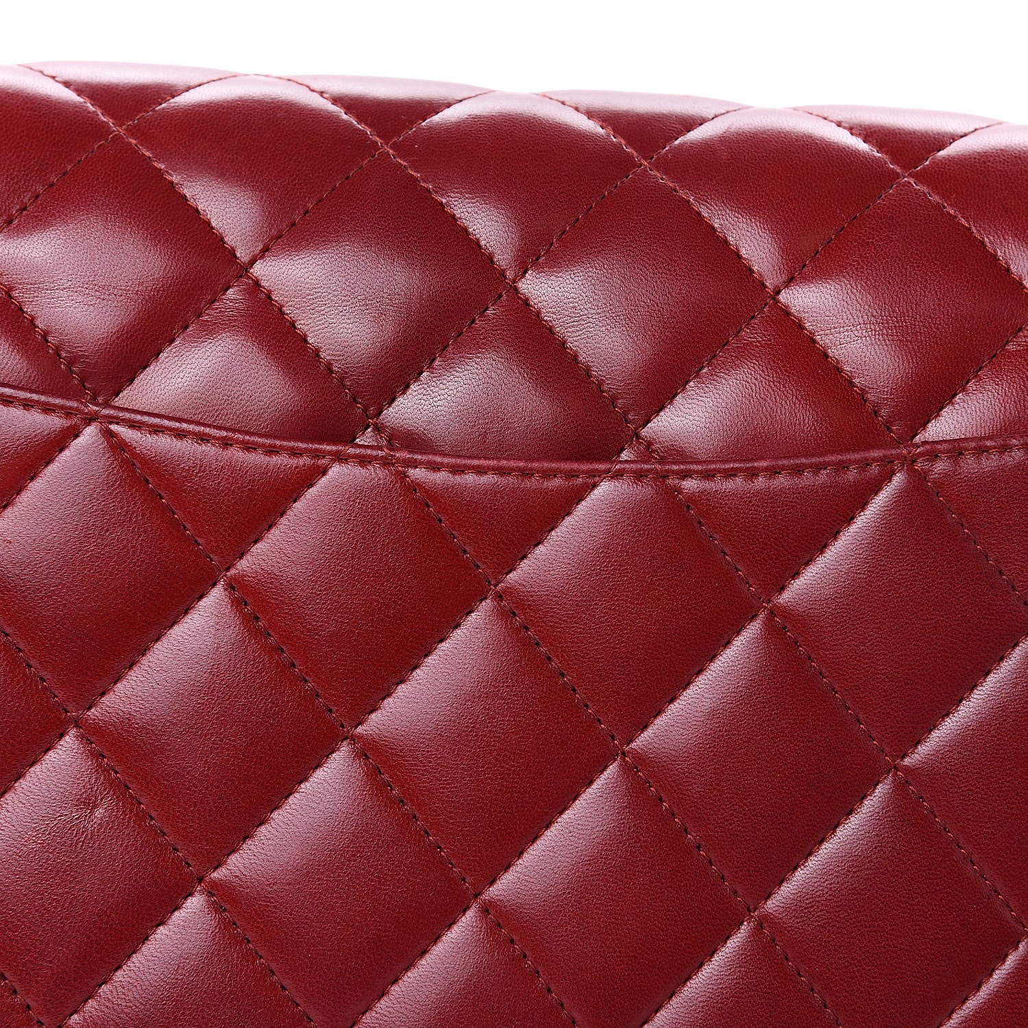 Chanel Lambskin Quilted Jumbo Double Flap Dark Red 12 of 19