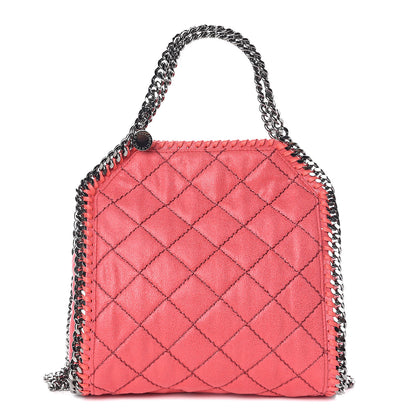 Stella McCartney Shaggy Deer Quilted Mini Falabella Tote Pink Fluo 1 of 9