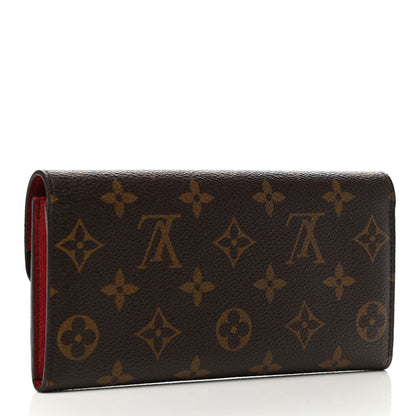 Louis Vuitton Monogram Emilie Wallet Red 3 of 10