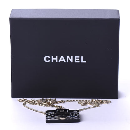 Chanel Resin Camera CC Necklace Black Gold 8 of 8
