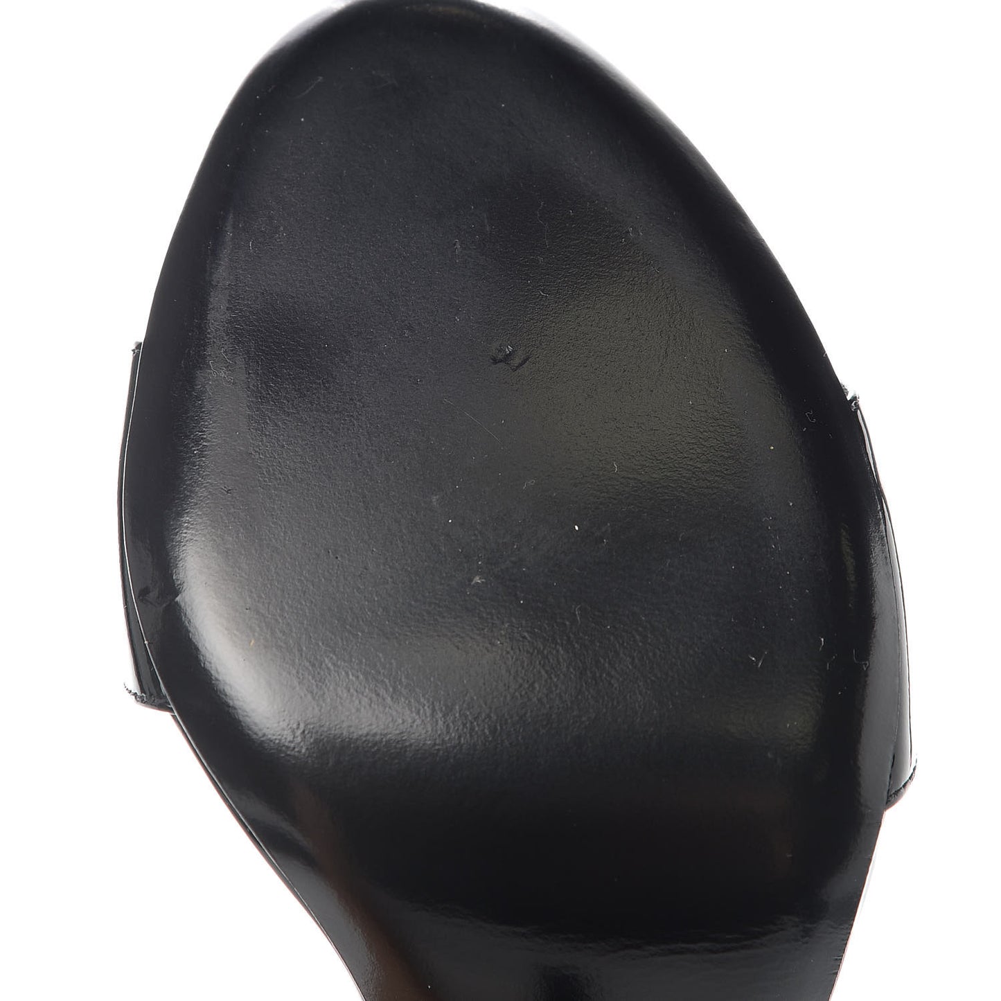 Patent Calfskin Fetish 105 Sandal Heels 40 Black
