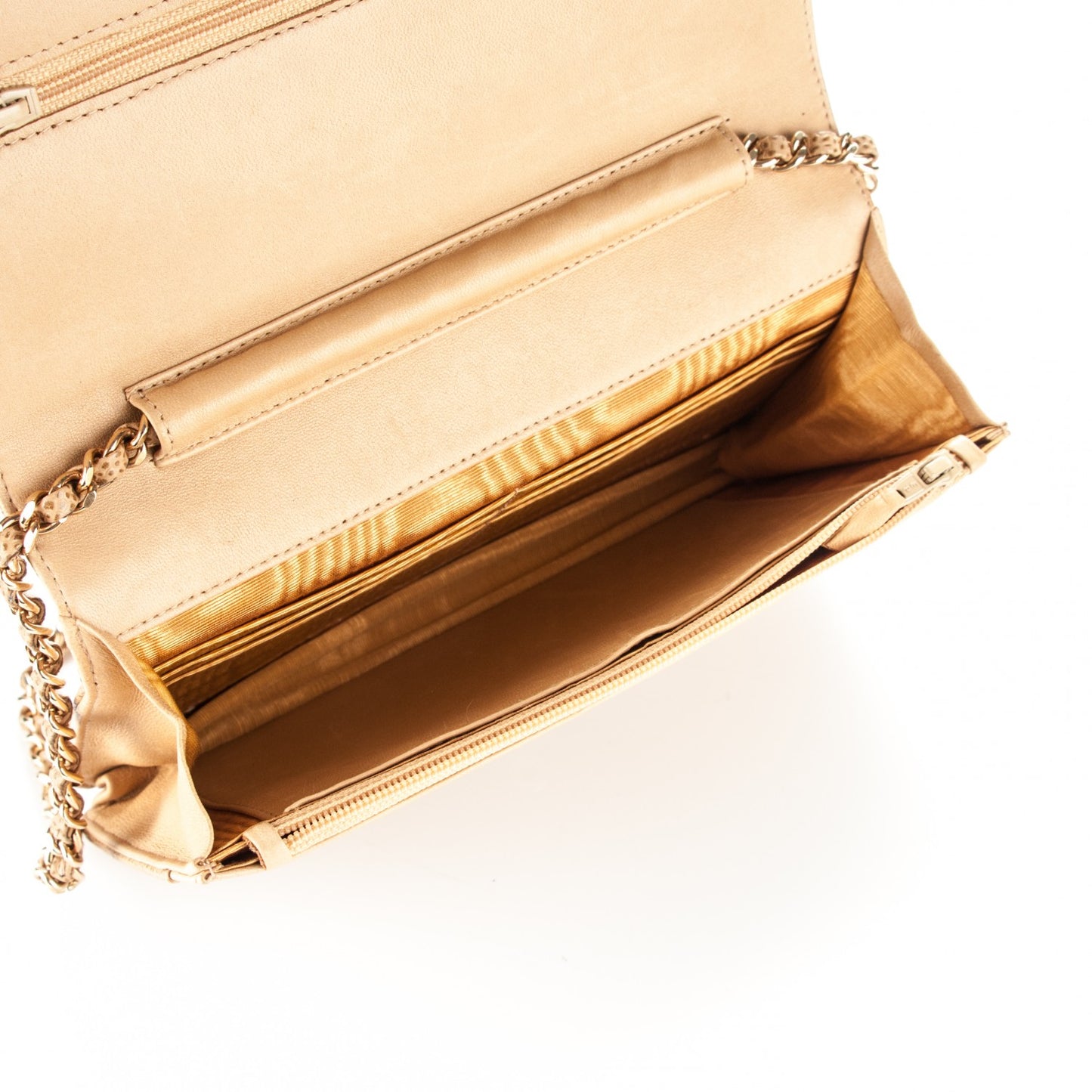 Caviar Timeless CC Wallet On Chain WOC Beige