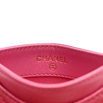 Chanel Caviar Quilted Card Holder Pink 6 of 10