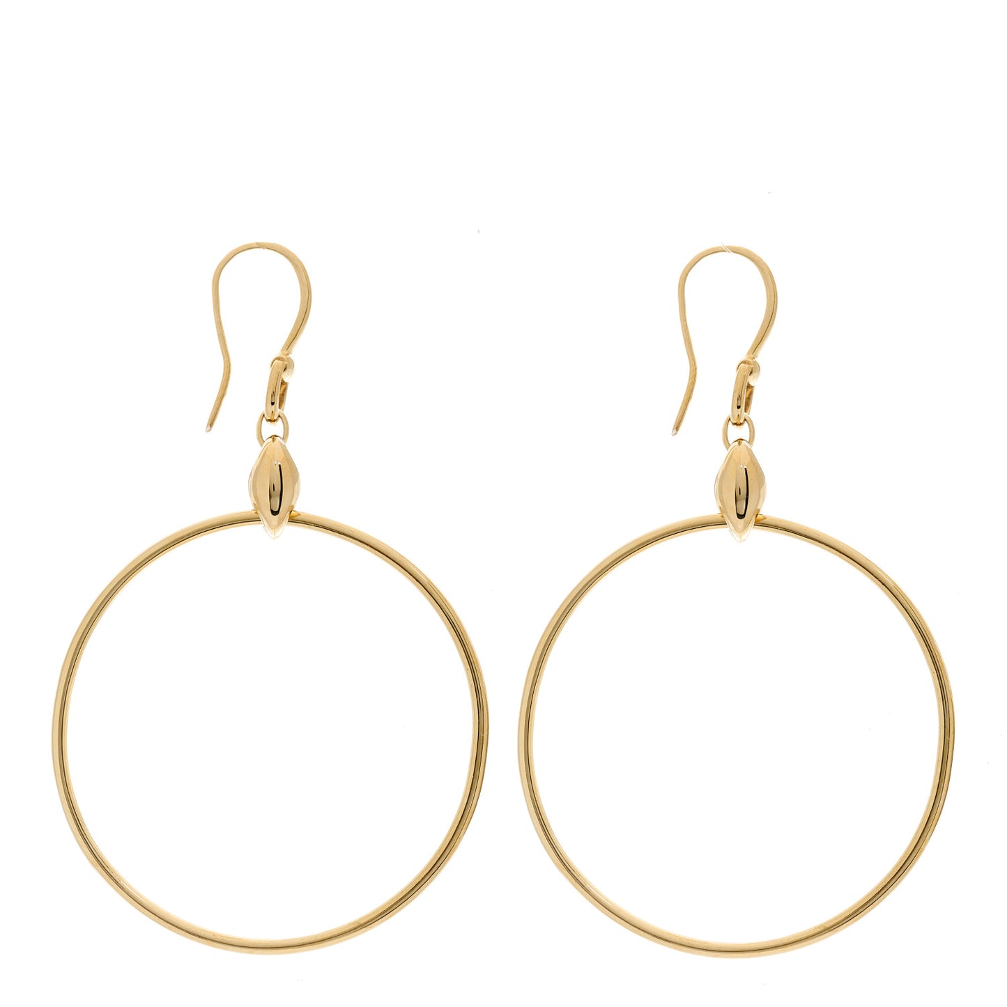 18K Yellow Gold Marina Hoop Earrings