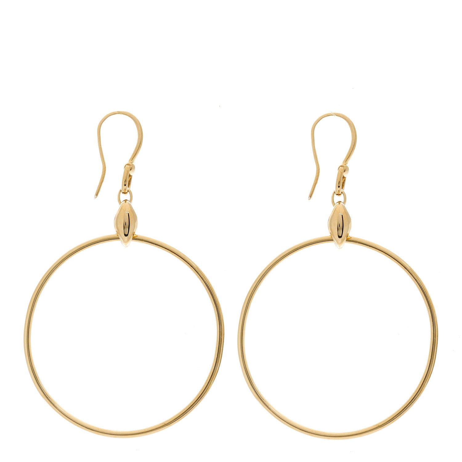 Gucci 18K Yellow Gold Marina Hoop Earrings 3 of 5