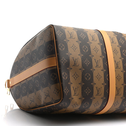 Louis Vuitton X NIGO Reverse Monogram Stripe Keepall Bandouliere 50 Brown 8 of 8