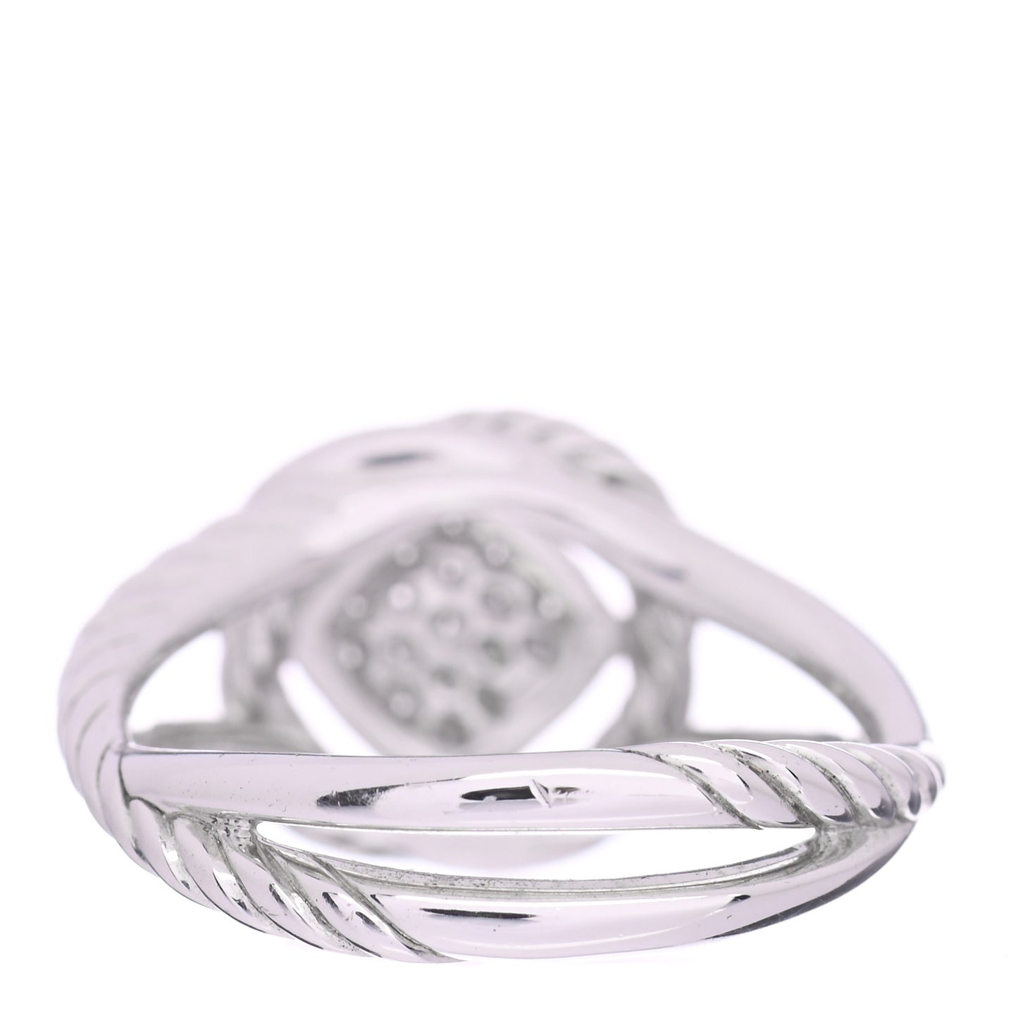 Sterling Silver Diamond Pave 7mm Infinity Ring 54 7