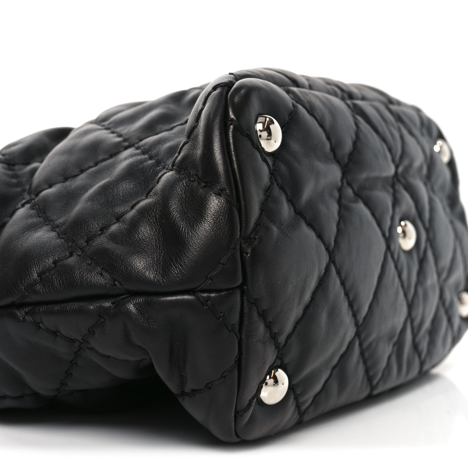 Chanel Calfskin Contrast Stitch Tote Black 9 of 10