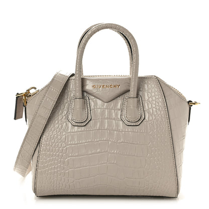 Givenchy Calfskin Crocodile Embossed Mini Antigona Dune 1 of 10