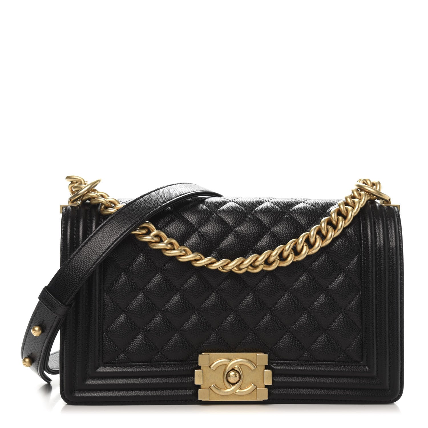 Chanel Caviar Quilted Medium Boy Flap Black 1 of 11