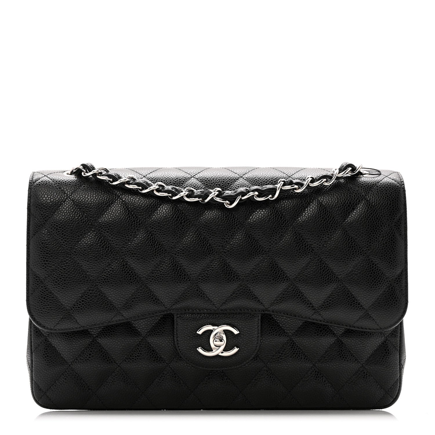 Chanel Caviar Quilted Jumbo Double Flap Black 1 of 11