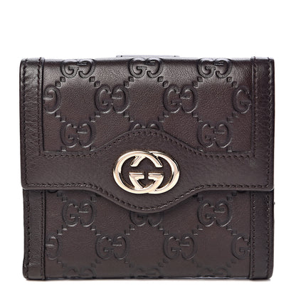 Gucci Guccissima Sukey French Flap Wallet Chocolate 1 of 8
