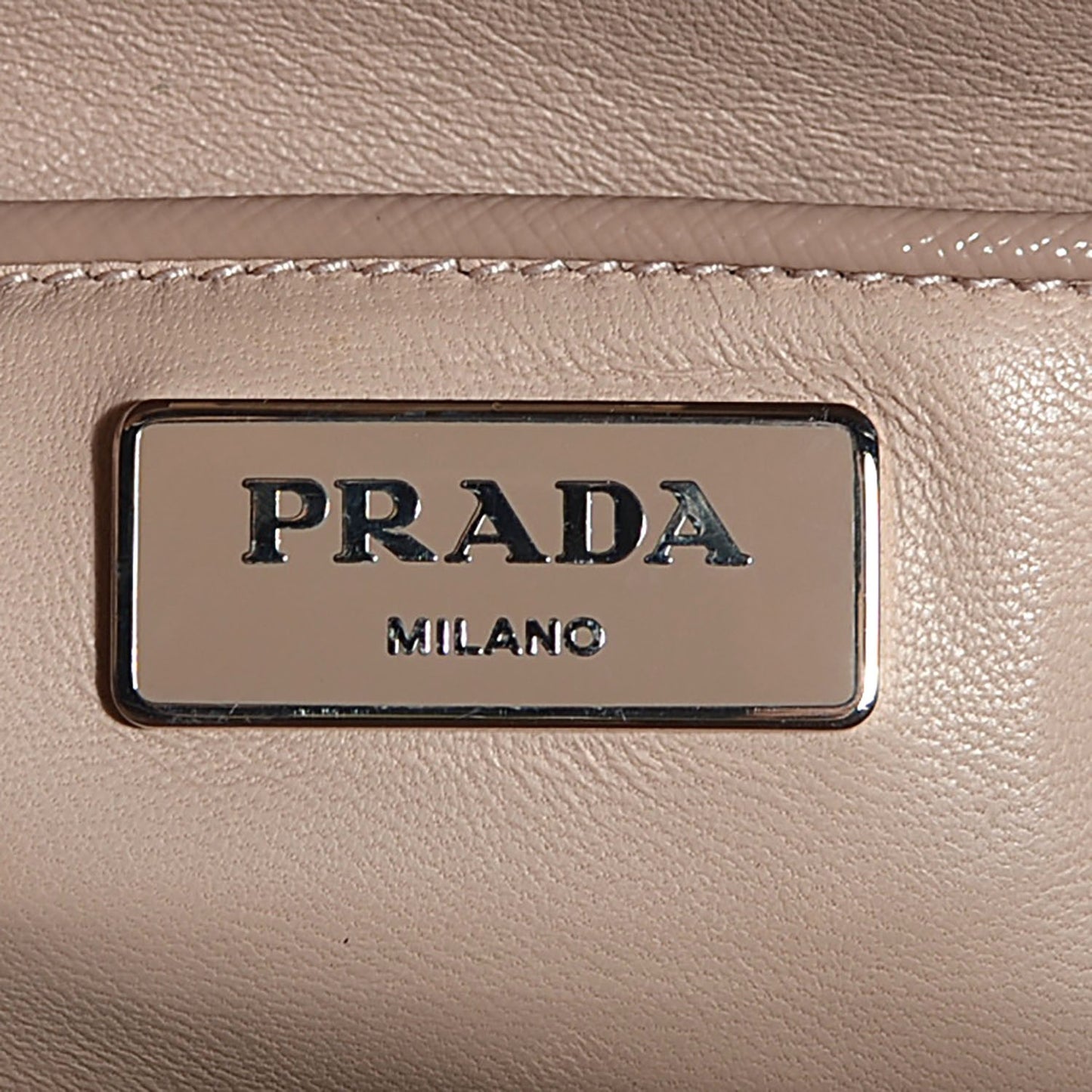 Saffiano Vernice Crystal Pyramid Bag Cammeo