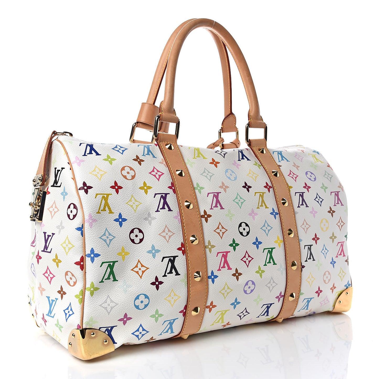 Monogram Multicolor Keepall 45 White